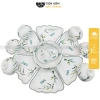 Bộ Bát Đĩa Hoa Mặt Trời Cúng Gia Tiên Trúc Chuồn Men Trắng Gốm Sứ Bát Tràng Cao Cấp Ưu Đãi Giá 250k 2
