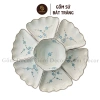 Bộ Bát Đĩa Hoa Mặt Trời Đào Xanh Men Trắng - Cúng Gia Tiên Gốm Sứ Bát Tràng, 220.000₫ 2