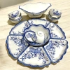 Bộ bát đĩa hoa mặt trời gốm sứ cao cấp size 45cm - hoa văn sen, phù hợp cúng gia tiên, giảm giá 169k