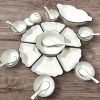 Bộ bát đĩa hoa mặt trời gốm sứ cao cấp size 45cm - hoa văn sen, phù hợp cúng gia tiên, giảm giá 169k 6