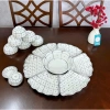 Bộ bát đĩa hoa mặt trời KẺ Ô, sứ Bát Tràng, 3 size 38-54cm, giá ưu đãi 430k