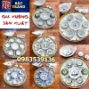 Bộ Bát Đĩa Hoa Mặt Trời, Khay Gỗ, Đồ Thờ Cúng Gốm Sứ Cao Cấp, Bát Tráng Giá 450.000 VND