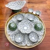 Bộ Bát Đĩa Hoa Mặt Trời, Khay Gỗ, Đồ Thờ Cúng Gốm Sứ Cao Cấp, Bát Tráng Giá 450.000 VND 4