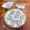 Bộ Bát Đĩa Hoa Mặt Trời, Khay Gỗ, Đồ Thờ Cúng Gốm Sứ Cao Cấp, Bát Tráng Giá 450.000 VND 6