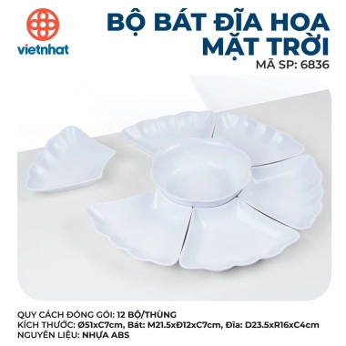 Bộ Bát Đĩa Hoa Mặt Trời Lớn 6.836 Việt Nhật Bày Cỗ Gia Tiên, Mâm Cơm Tết, Hoa Quả Giá Ưu Đãi 298.000₫ 2