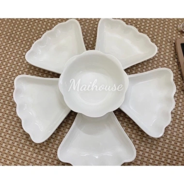 Bộ bát đĩa hoa mặt trời Minh Châu 55cm - Sứ loại 1 men trắng, giá ưu đãi