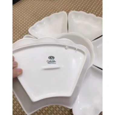 Bộ bát đĩa hoa mặt trời Minh Châu 55cm - Sứ loại 1 men trắng, giá ưu đãi