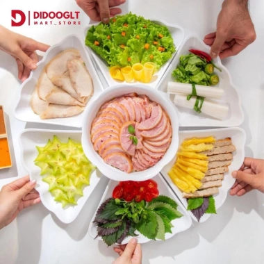 Bộ Bát Đĩa Hoa Mặt Trời Nhựa 7 Chi Tiết - Trang Trí Bày Mâm Cơm, Thắp Hương Thờ Cúng Gia Tiên, Giá Ưu Đãi 36.000đ