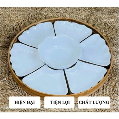 Bộ Bát Đĩa Hoa Mặt Trời Nhựa 7 Chi Tiết - Trang Trí Bày Mâm Cơm, Thắp Hương Thờ Cúng Gia Tiên, Giá Ưu Đãi 36.000đ