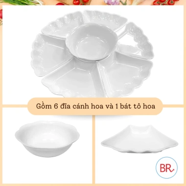 Bộ Bát Đĩa Hoa Mặt Trời Nhựa Việt Nhật Cúng Gia Tiên, Mâm Cơm Tết 2.150 39.600₫