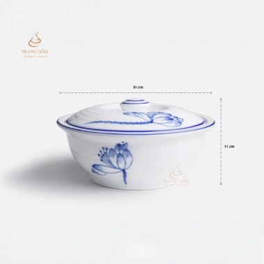 Bộ bát đĩa Hoa Mặt Trời sứ Bát Tràng men kem cao cấp cúng gia tiên 45x55cm - Giá ưu đãi 320.000 4