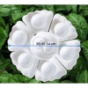 Bộ bát đĩa hoa mặt trời trắng tinh ĐK45cm - Sứ Bát Tràng sang trọng, giá ưu đãi 380k
