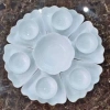Bộ bát đĩa hoa mặt trời trắng tinh ĐK45cm - Sứ Bát Tràng sang trọng, giá ưu đãi 380k 2