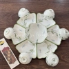 Bộ bát đĩa Hoa Mặt Trời Trúc Chuồn 45cm - Cao cấp, sang trọng, phù hợp cúng gia tiên - Giá 335k