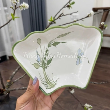 Bộ bát đĩa Hoa Mặt Trời Trúc Chuồn 45cm - Cao cấp, sang trọng, phù hợp cúng gia tiên - Giá 335k