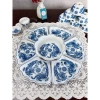 Bộ bát đĩa hoa mặt trời vẽ rồng phượng thờ cúng, 3 size 38‑45‑54cm - Sứ Bát Tràng, giảm giá 480.000đ 2