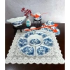 Bộ bát đĩa hoa mặt trời vẽ rồng phượng thờ cúng, 3 size 38‑45‑54cm - Sứ Bát Tràng, giảm giá 480.000đ 5