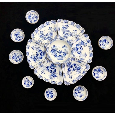Bộ Bát Đĩa Hoa Mặt Trời Vẽ Tay Bát Tràng – Đồ Cúng Gia Tiên, Chất Lượng Cao, Giá 960.000đ 10