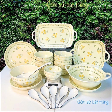 Bộ bát đĩa Mai Vàng 25 món gốm sứ cao cấp - Đẹp như hình, giá ưu đãi 159.000₫ 8