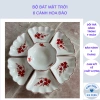Bộ bát đĩa mặt trời HOA ĐÀO Minh Châu 7 món loại 1 - Đẹp dày dặn, Thắp hương thờ cúng, Giá ưu đãi 110.000đ