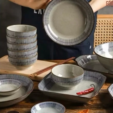 Bộ Bát Đĩa Men Tiêu Cổ GOSU Tráng Men Cao Cấp Phong Cách Cổ Điển Giá Ưu Đãi 799.000đ 2