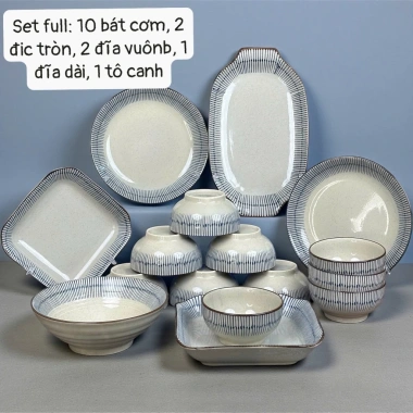 Bộ Bát Đĩa Men Tiêu Cổ GOSU Tráng Men Cao Cấp Phong Cách Cổ Điển Giá Ưu Đãi 799.000đ 10