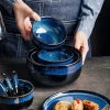 Bộ bát đĩa men xanh lam cao cấp - Decor nhà bếp, chỉ 40.000₫ (giá gốc 50.400) 2