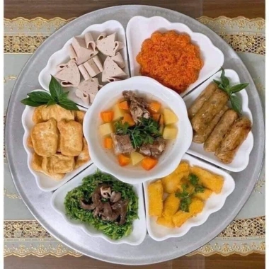 Bộ Bát Đĩa Nhựa Việt Nhật 7 Món Hình Hoa Mặt Trời - Đĩa Cúng Gia Tiên, Bày Mâm Cỗ Đẹp Giá Ưu Đãi 75.000 VND 6