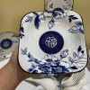 Bộ bát đĩa sét 20 chi tiết hoa văn trắng viền đen Men cao cấp giảm giá 250.000₫ 9