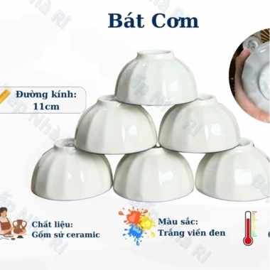 Bộ bát đĩa sọc trắng 30 món - 10 bát, 2 tô, 4 đĩa tròn, 1 đĩa vuông tay, 2 chấm, 10 thìa - Giá chỉ 139.000₫