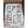 Bộ bát đĩa sứ 11 món hoa tulip và hoa đào, men sáng bóng, không vỏ hộp chỉ 150.000₫ 5