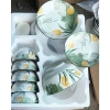 Bộ bát đĩa sứ 11 món hoa tulip và hoa đào, men sáng bóng, không vỏ hộp chỉ 150.000₫ 7