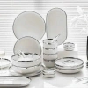 Bộ Bát Đĩa Sứ 26 Món Viền Vàng Bắc Âu - 6 Người, Sang Trọng, Giá 1,315,000₫ 3