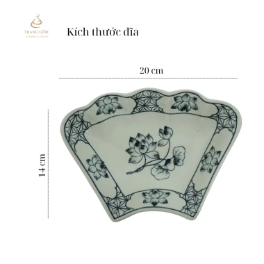 Bộ bát đĩa sứ Bát Tràng hoa mặt trời 45cm - Hoa sen tràm sang trọng, giá ưu đãi 260k 2