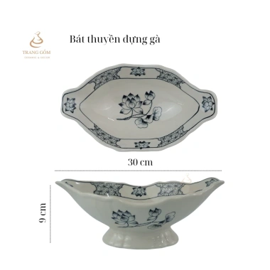 Bộ bát đĩa sứ Bát Tràng hoa mặt trời 45cm - Hoa sen tràm sang trọng, giá ưu đãi 260k 5