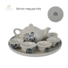 Bộ bát đĩa sứ Bát Tràng hoa mặt trời 45cm - Hoa sen tràm sang trọng, giá ưu đãi 260k 8