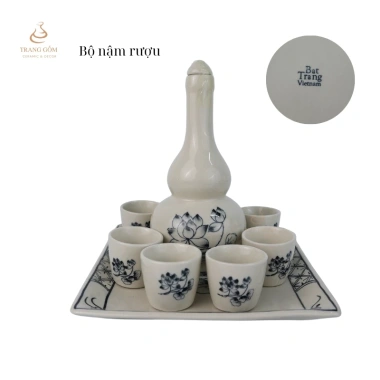 Bộ bát đĩa sứ Bát Tràng hoa mặt trời 45cm - Hoa sen tràm sang trọng, giá ưu đãi 260k 9