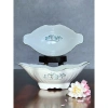 Bộ bát đĩa sứ Bát Tràng vẽ sen xanh thờ cúng, xếp tròn 3 size 38-45-54cm - Giá ưu đãi 260.000₫ 7
