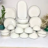 Bộ Bát Đĩa Sứ BT Cao Cấp Trắng Viền Đen Men Sáng Mịn - Giá chỉ 95.000đ, giảm 21.850đ 2