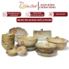 Bộ Bát Đĩa Sứ Cao Cấp Bát Tràng Hoạ Tiết Hoàng Thổ – Lá Phong, Gia Đình, Quà Tặng 650k