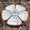 Bộ Bát Đĩa Sứ Cao Cấp Hoa Mai M198: Kèm Khay Mây Đựng Thức Ăn Thờ Cúng 2