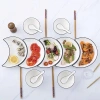 Bộ Bát Đĩa Sứ Cáo Cáp Mặt Trăng Trắng Viền Đen Độc Đáo - Giá 49.000 VND 7