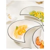 Bộ Bát Đĩa Sứ Cáo Cáp Mặt Trăng Trắng Viền Đen Độc Đáo - Giá 49.000 VND 8