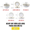 Bộ bát đĩa sứ cao cấp trắng viền vàng 4-6-10 người phong cách Bắc Âu, giảm giá 595.000₫ 10