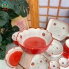 Bộ bát đĩa sứ Gấu Dâu Tây - Chén bát Decor viền đỏ, bát ăn cơm dễ thương, giá 59,400₫ 5