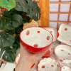 Bộ bát đĩa sứ Gấu Dâu Tây - Chén bát Decor viền đỏ, bát ăn cơm dễ thương, giá 59,400₫ 9