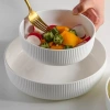 Bộ bát đĩa sứ Hàn cao cấp vân sọc Giá chỉ 21.000₫ phong cách nhà hàng sang trọng 3