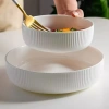 Bộ bát đĩa sứ Hàn cao cấp vân sọc Giá chỉ 21.000₫ phong cách nhà hàng sang trọng 5