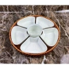 Bộ bát đĩa sứ hoa mai kèm khay mây - Đồ thờ cúng sang trọng, giá chỉ 160k 3