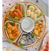 Bộ bát đĩa sứ hoa mai + khay mây cao cấp, đựng thực phẩm thờ cúng - 200.000₫ 7
